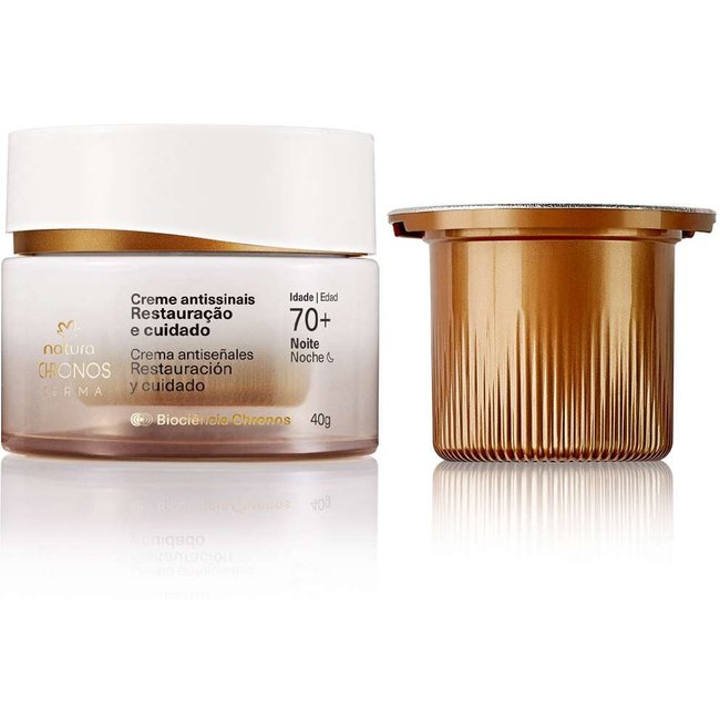 Kit Creme Antissinais 70+ Noite Chronos Derma com Refil