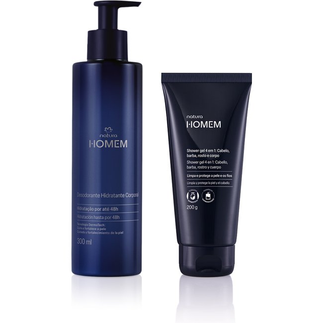 Kit Shower Gel e Desodorante Hidratante Corporal Natura Homem (2 produtos)