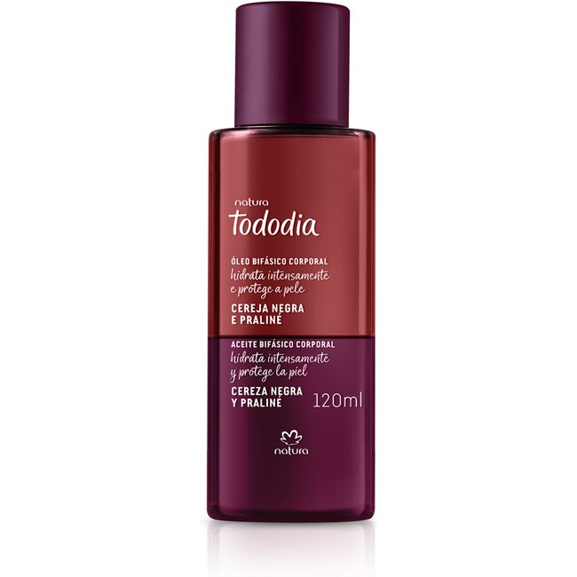 Óleo Bifásico Corporal Tododia Cereja Negra e Praliné 120 ml