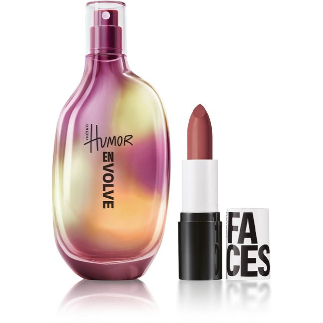 Kit Humor Envolve e Batom Matte Faces Cookie Nude