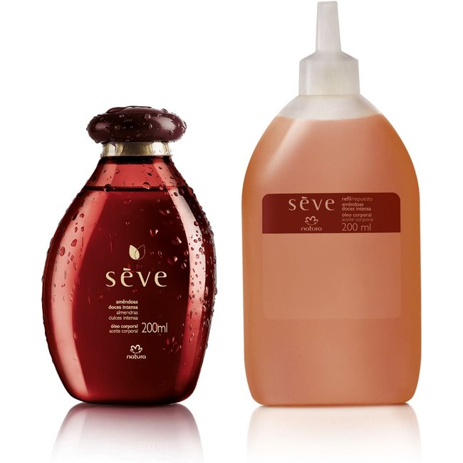 Kit Óleo Desodorante Corporal Sève Amêndoas Doces Intensa com Refil 2 un de 200 ml