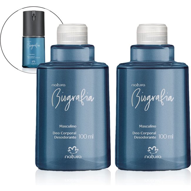 Kit Refil Desodorante Corporal Biografia Masculino (2 produtos)