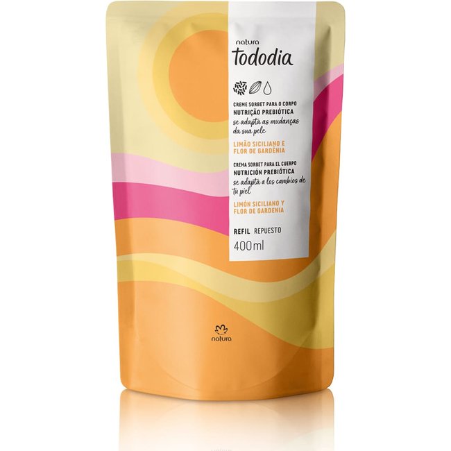 Refil Creme Desodorante Nutritivo Tododia Limão Siciliano e Flor de Gardênia 400 ml