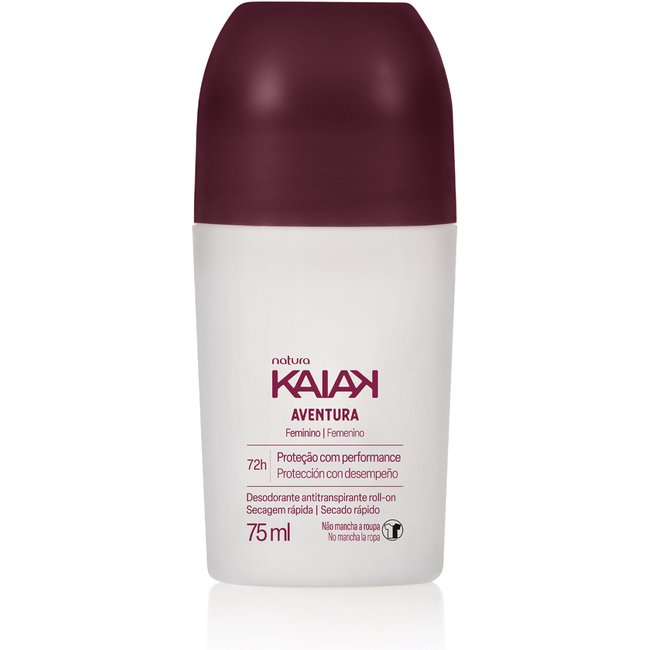 Desodorante Antitranspirante Roll-on Kaiak Aventura Feminino 75 ml