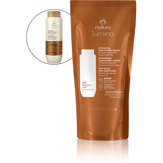 Refil Condicionador Antissinais Regenerador Capilar Lumina 300 ml
