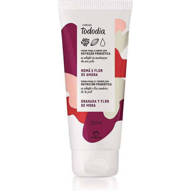 Creme Desodorante Nutritivo Para o Corpo Tododia Romã e Flor de Amora 200 ml