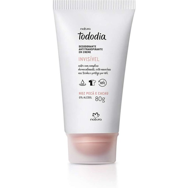 Desodorante Antitranspirante em Creme Tododia Noz Pecã e Cacau 80 g