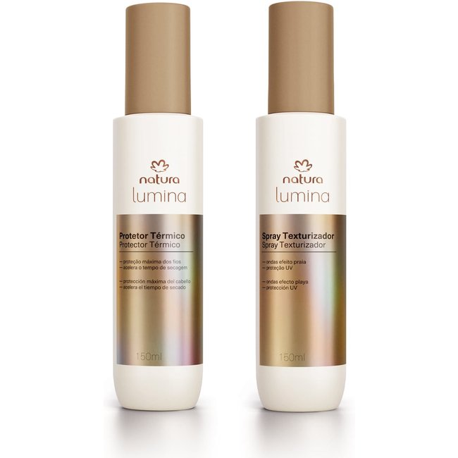 Kit Spray Texturizador e Protetor Térmico para Finalização Lumina (2 produtos)