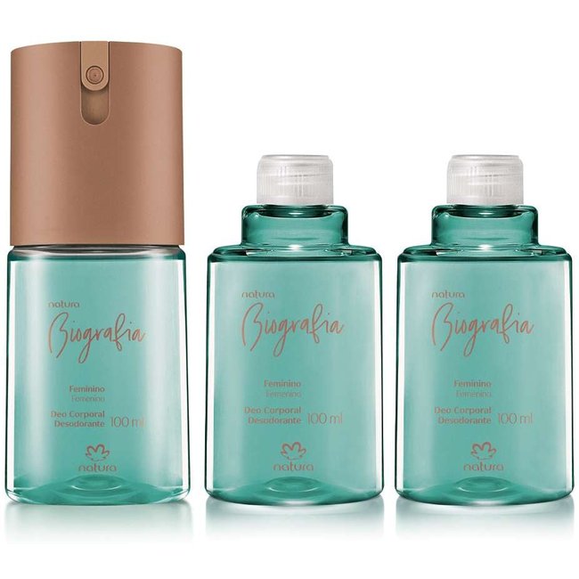 Kit Desodorante Corporal Biografia Feminino (3 produtos)