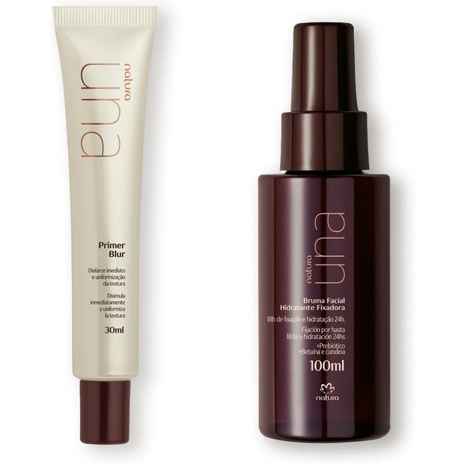 Kit Una Rotina de Maquiagem com Primer Blur e Bruma Hidratante Fixadora (2 produtos)