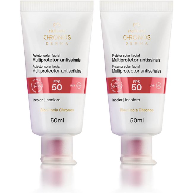 Kit Multiprotetor Facial Antissinais FPS 50 Chronos Derma
