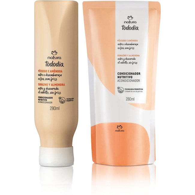 Kit Condicionador Nutritivo Tododia Pêssego e Amêndoa com Refil