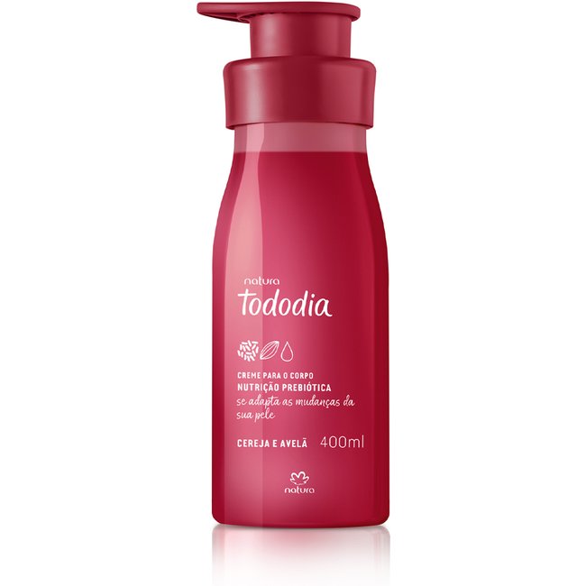 Creme Desodorante Nutritivo para o Corpo Tododia Cereja e Avelã 400 ml