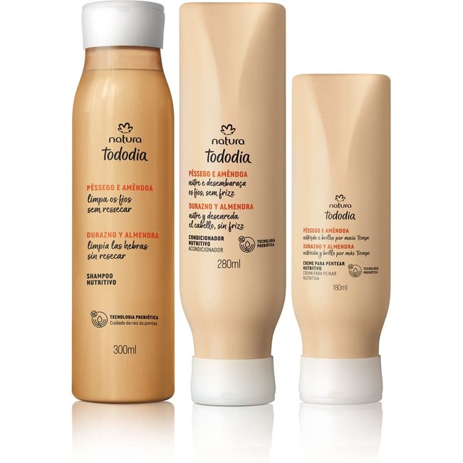 Kit Nutritivo Tododia Pêssego e Amêndoa (3 produtos)