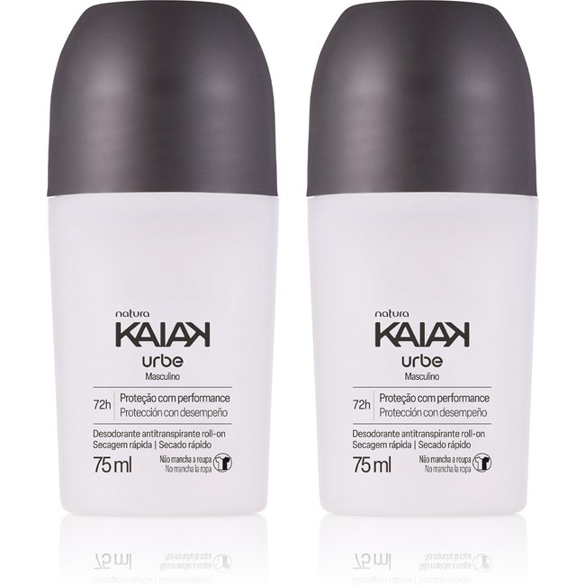 Kit Desodorante Antitranspirante Roll-on Kaiak Urbe Masculino 2 un de 75 ml