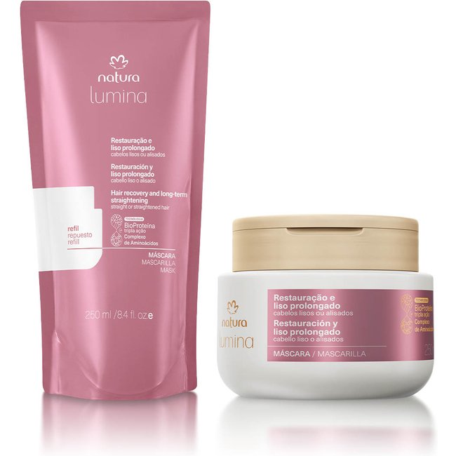Kit Máscara com Refil Lumina Restauração e Liso Prolongado