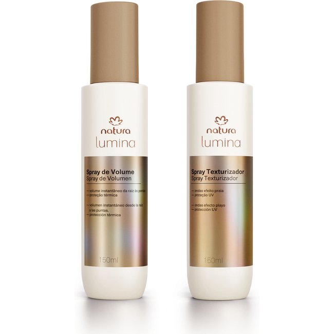 Kit Spray de Volume e Spray Texturizador para Finalização Lumina (2 produtos)