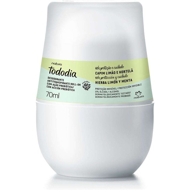 Desodorante Antitranspirante Roll on Tododia Capim Limão e Hortelã 70 ml