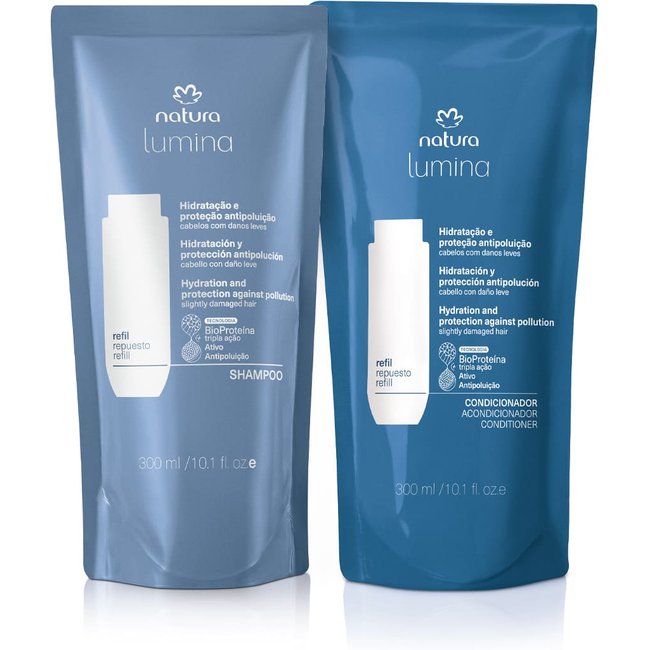 Kit Refis Shampoo e Condicionador Lumina Hidratação e Proteção Antipoluição