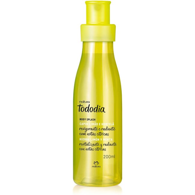 Body Splash Desodorante Colônia Tododia Body Capim Limão e Hortelã 200 ml
