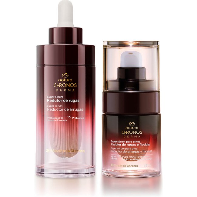 Kit Sérum Redutor de Rugas e Flacidez para Pele e Olhos Chronos Derma