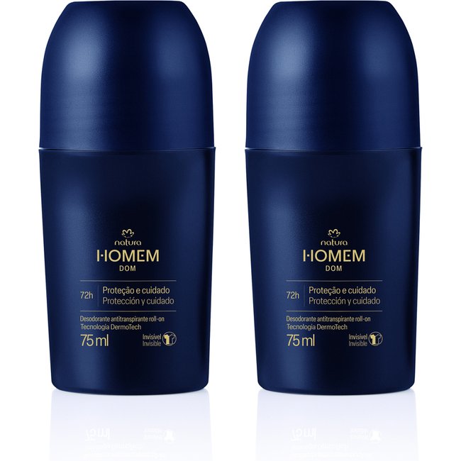 Kit Desodorante Antitranspirante Roll-On Natura Homem Dom 2 un de 75 ml