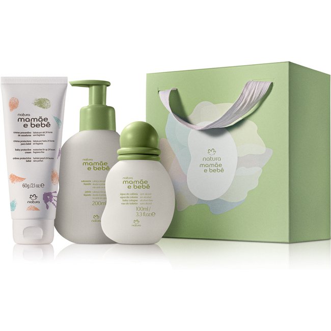 Presente Natura Mamãe e Bebê Momento Chá de Bebê (3 produtos)