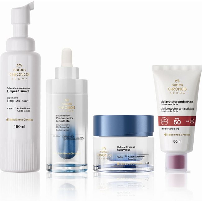 Kit Rotina Hidratação Completo Chronos Derma (4 produtos)