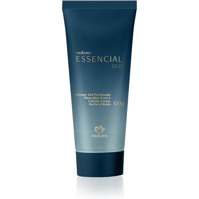 Shower Gel Perfumado 4 em 1 para Cabelo, Corpo, Barba e Rosto Essencial Oud Masculino 100 g