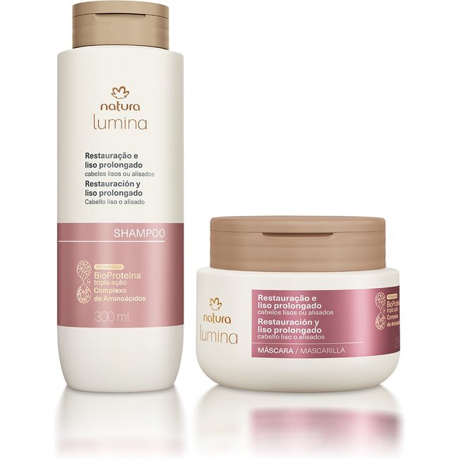 Kit Lumina Restauração e Liso Prolongado Shampoo e Máscara