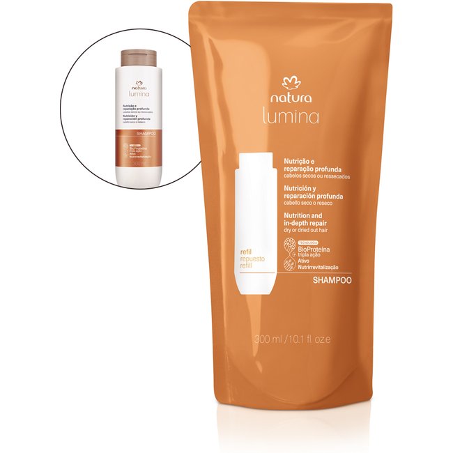 Refil Shampoo Nutritivo para Cabelos Secos ou Ressecados Lumina