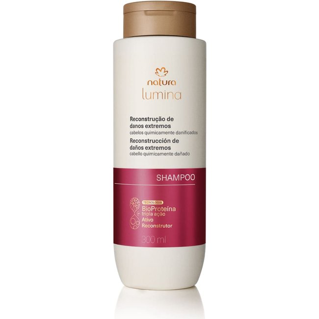 Shampoo Reestruturante para Cabelos Quimicamente Danificados Lumina 300 ml