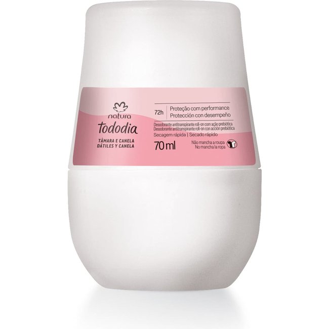 Desodorante Antitranspirante Roll-on Tododia Tâmara e Canela 70 ml