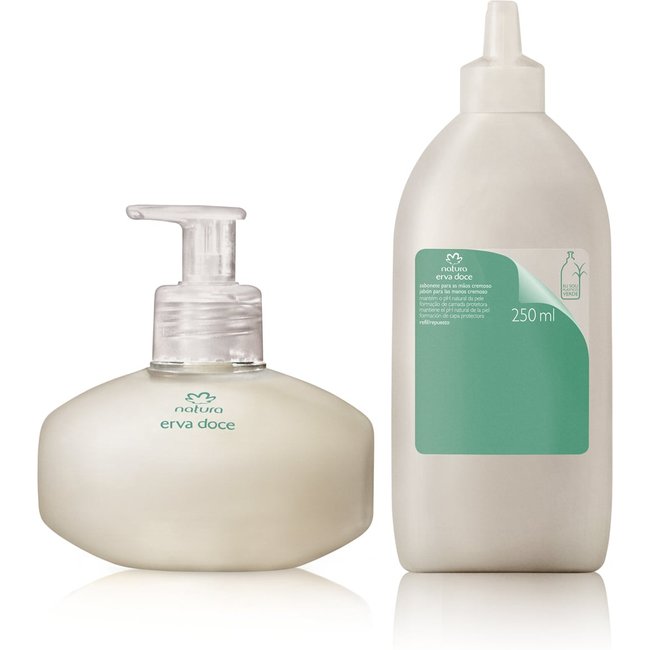 Kit Sabonete Cremoso para as Mãos Erva Doce com Refil (2 produtos)