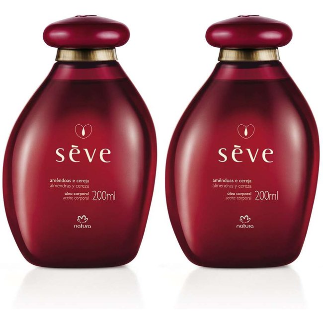Kit Óleo Desodorante Corporal Sève Amêndoas e Cereja 2 un de 200 ml