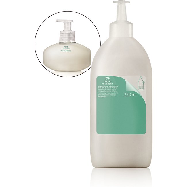 Refil Sabonete Cremoso para as Mãos Erva Doce 250 ml