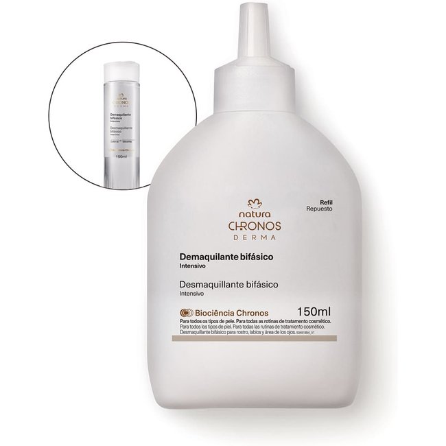 Refil Fluido Bifásico Demaquilante Intensivo Chronos Derma 150 ml