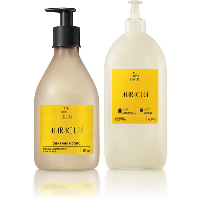 Kit Ekos Maracujá Creme para o Corpo e Refil