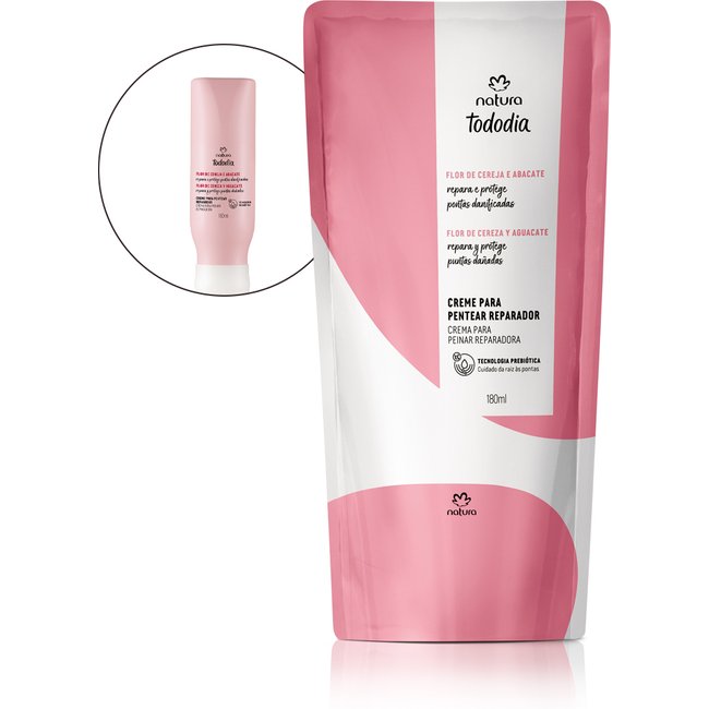 Refil Creme para Pentear Reparador Tododia Flor de Cereja e Abacate 180 ml