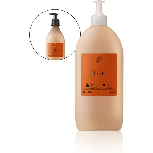 Refil Creme Desodorante Hidratante para o Corpo Ekos Tukumã 400 ml