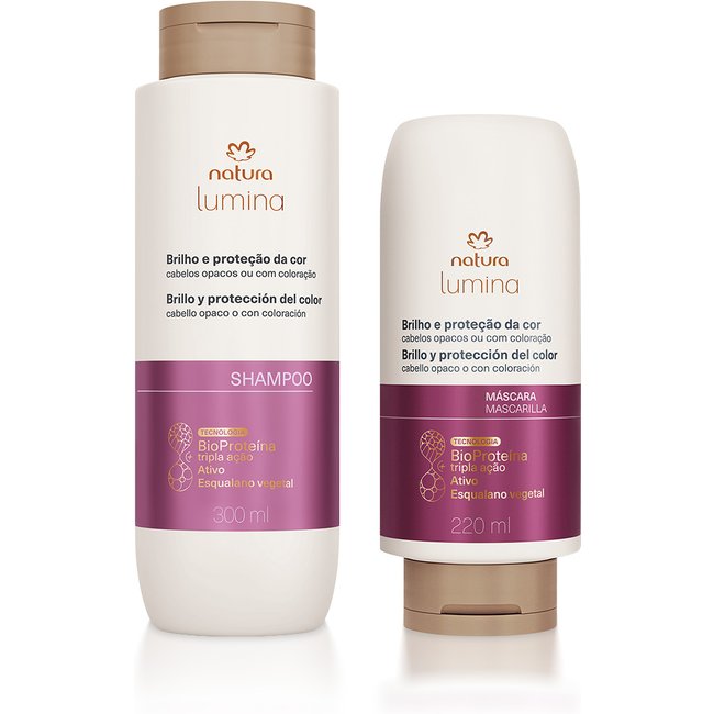 Kit Lumina Brilho e Proteção da Cor Shampoo e Máscara