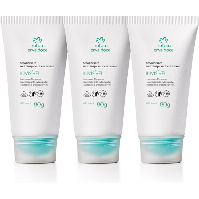 Combo Desodorante Antitranspirante em Creme Erva Doce