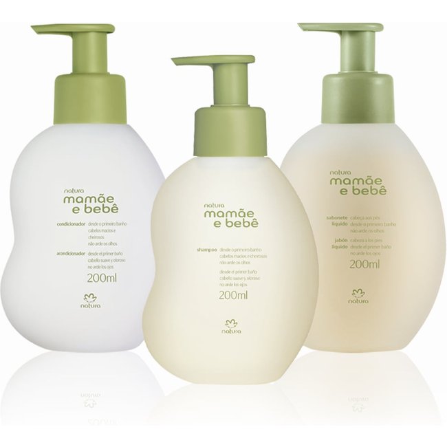 Kit Mamãe e Bebê Shampoo, Condicionador e Sabonete Líquido (3 produtos)