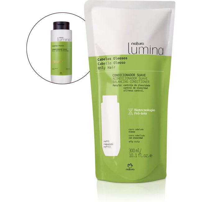 Refil Condicionador Suave para Cabelos Oleosos Lumina 300ml