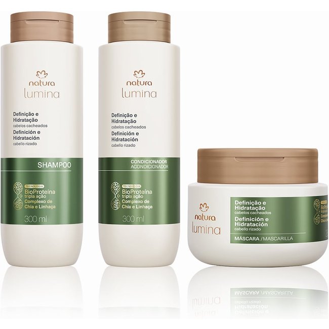 Kit Lumina Cacheados Shampoo, Condicionador e Máscara (3 produtos)