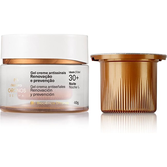 Kit Gel Creme Antissinais 30+ Noite Chronos Derma com Refil