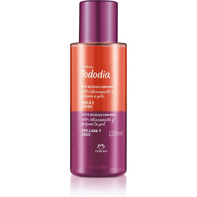 Óleo Bifásico Corporal Tododia Avelã e Cassis 120 ml