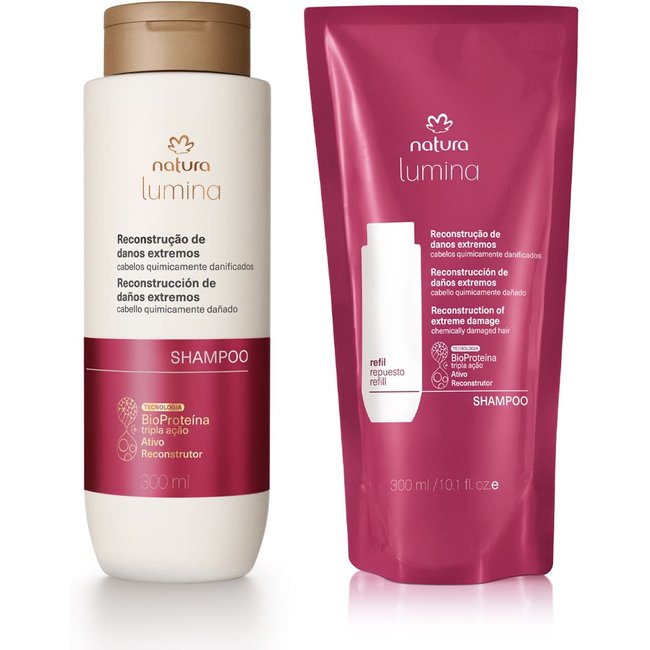 Kit Shampoo Reestruturante Lumina para Reconstrução de Danos Extremos (2 produtos)