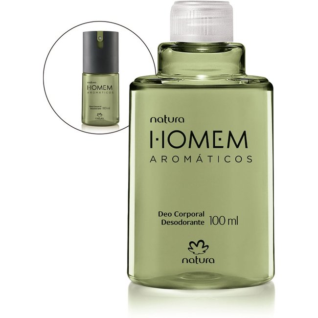 Refil Desodorante Corporal Natura Homem Aromáticos 100 ml