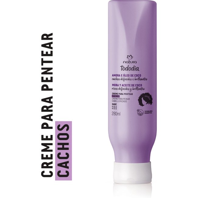 Creme para Pentear Cachos Tododia Amora e Óleo de Coco 280 ml